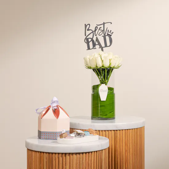Shan Shal 1Kg Chocolate Box | White Flowers