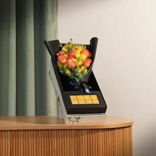 Anoosh Wafer Chocolates Box | Bright Flowers Bouquet