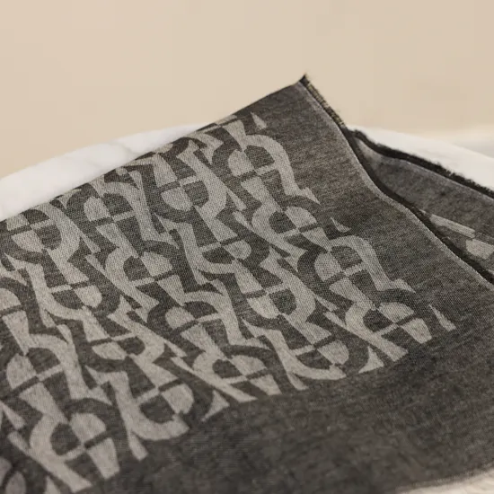 Aigner Black Logo Shawl