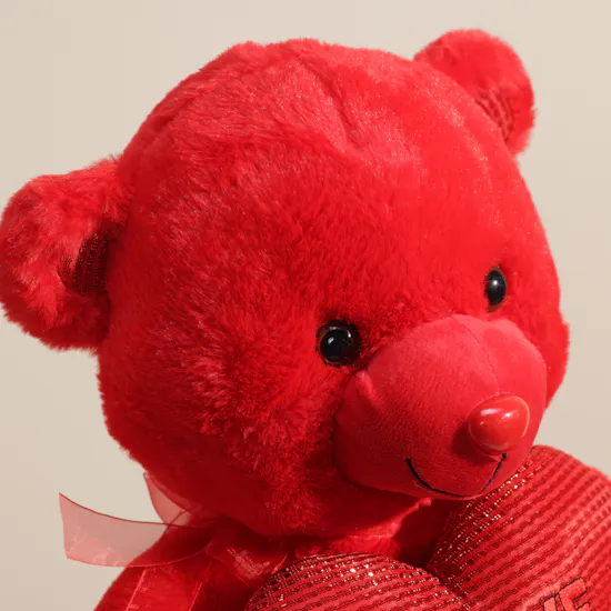 Floward Medium Red Teddy Bear With I Love You Heart