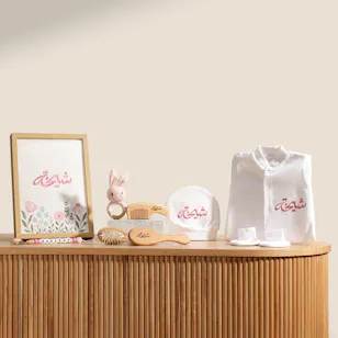 Tiny Rose Personalized Embroidered Baby Girl Set