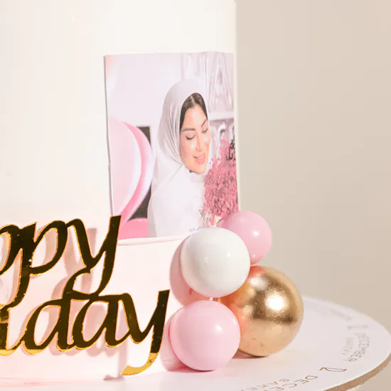 December Cake Personalized with Photo Birthday Cake