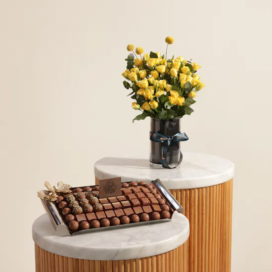 Sweetzerland Eid Mubarak Butterfly Chocolate Tray | Blissful Flower Vase