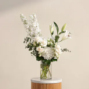 Celestial White Harmony Flowers Vase By September Studio