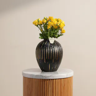 Golden Baby Rose Vase