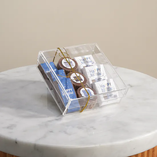 Lilac Blue Happy Birthday Acrylic Chocolate Box