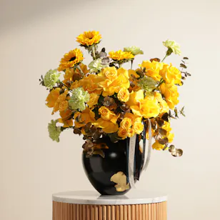 Yellow Delight Flower Vase