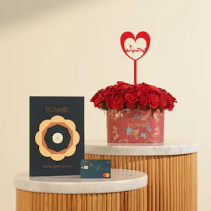 Floward Card 35 BHD | I Love You Flowers