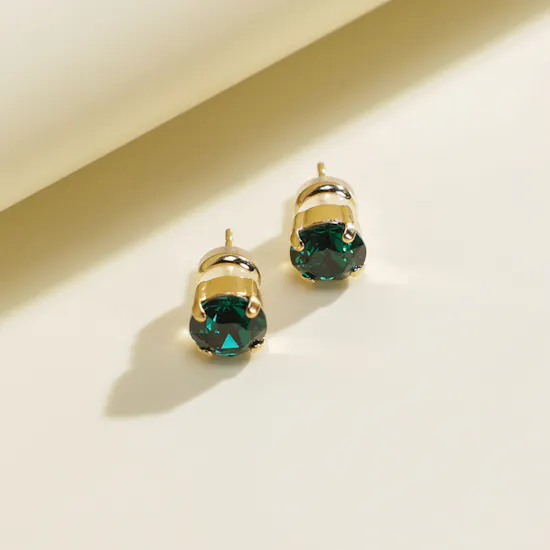 Caroline Svedbom Classic Stud Earrings Emerald For Women