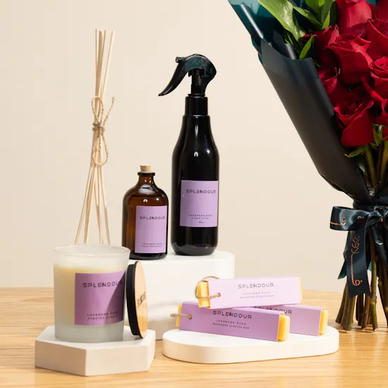 Splendour Home Fragrance Set | Glam Red Roses Bouquet