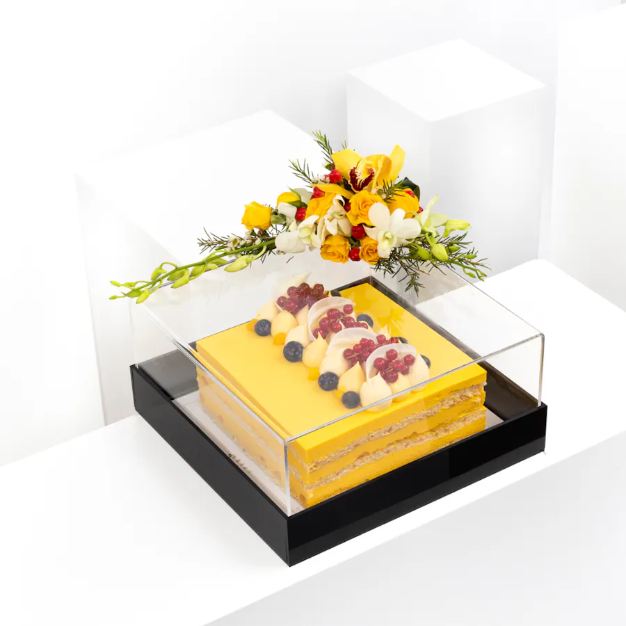 Opera Mango Cake with Flowers 2