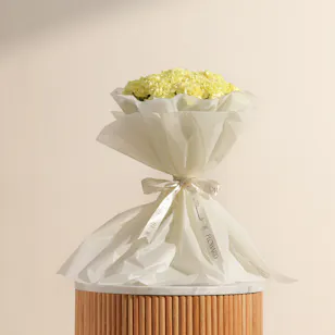 Sunny Yellow Carnation Bouquet 