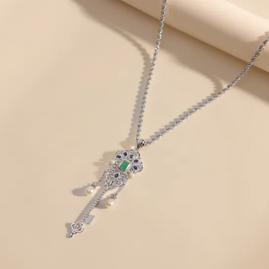 Floward Key of The World Diamond Necklace