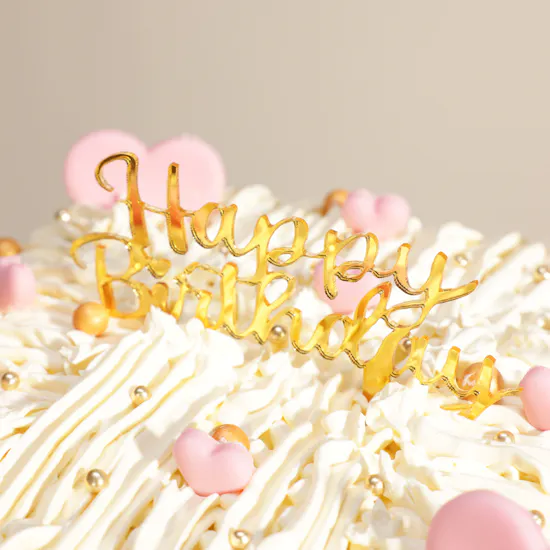 Floward Happy Birthday Pink Hearts Cake