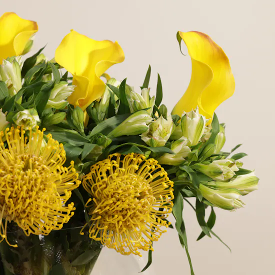 Shinny Yellow Flower Vase