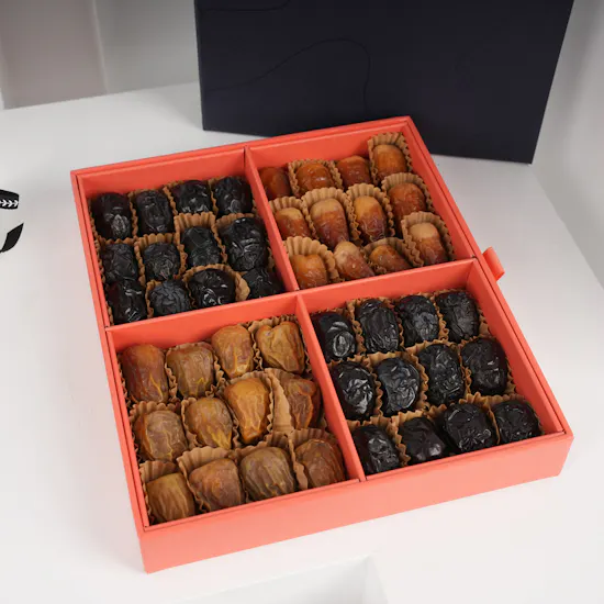 Nua Dates Slipcase Gifting Box 500g | Blooms Vase