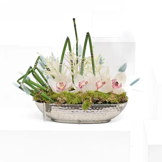 Elegant Flowers | Silver Tray