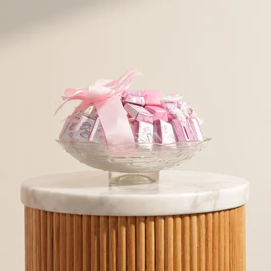 Chocoline It's a Girl Chocolate Glass Bowl