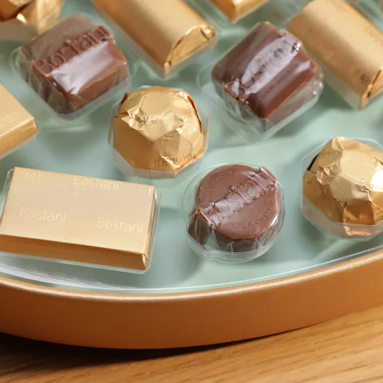 Bostani Chocolate Tiffany Oval Leather Box