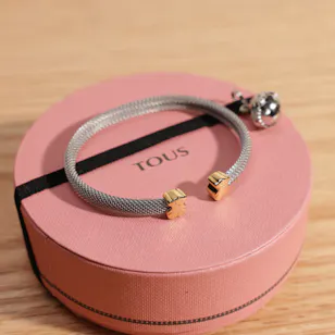 Tous Mesh Gold and Steel Bangle 