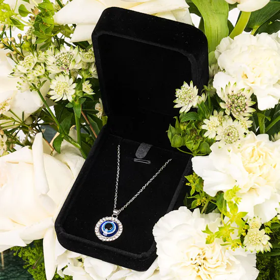 ZUS Blue Eye Necklace | Flowers