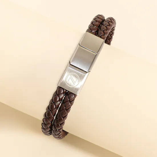 Zus Leather Double Bracelet | Dark Brown