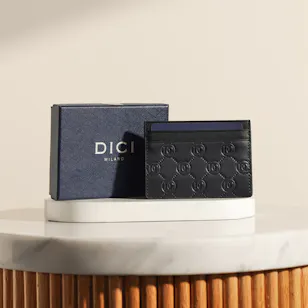 Dici Milano Men Black and Blue Card Holder Dici Milano Men Black and Blue Card Holder