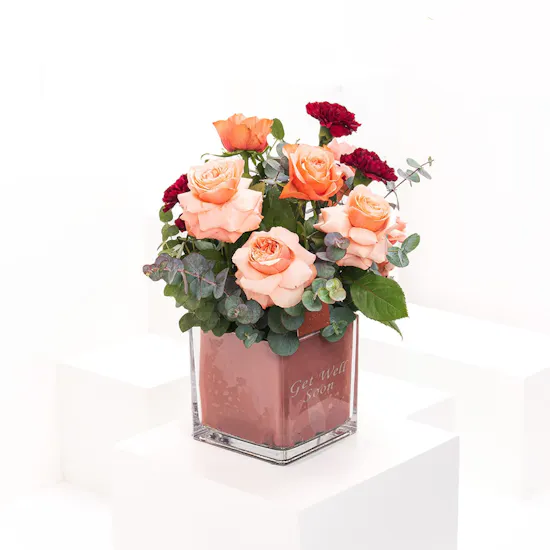 Engraved Get Well Soon Vase