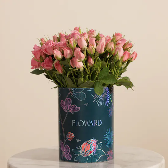 Soft Pink Baby Rose Box | 25 Flowers