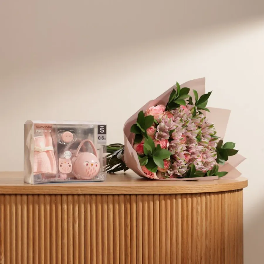 Suavinex Baby Born Set | Beautiful Flowers Bouquet 3