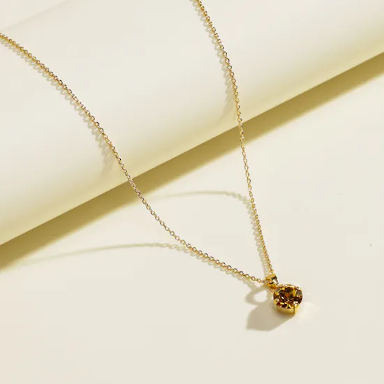 Caroline Svedbom November Golden Birthstone Necklace
