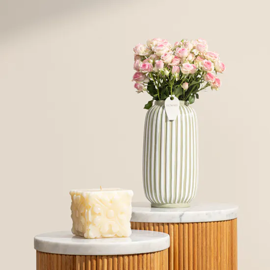 Candle Connection Acanthus Leaf Candle Block | Ivory Dream Flowers