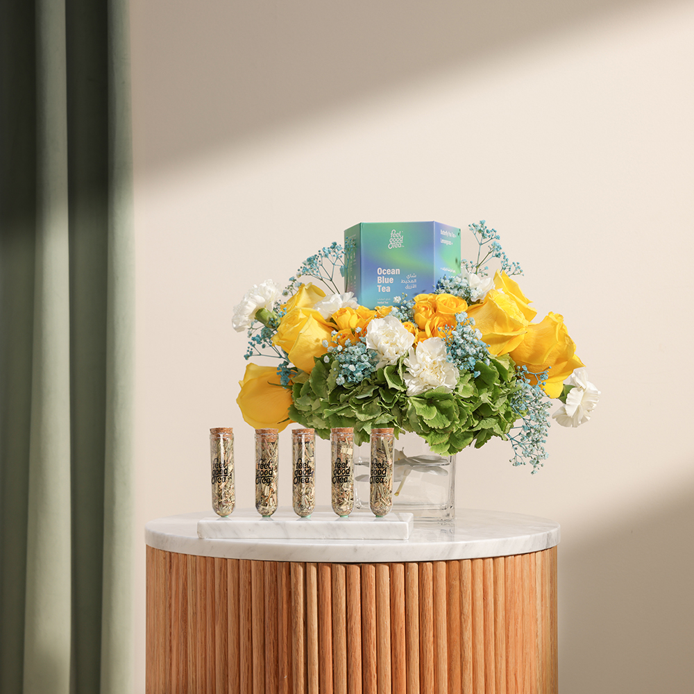 Feel Good Tea Ocean Blue Tea | Cheerfull Flowers Bouquet