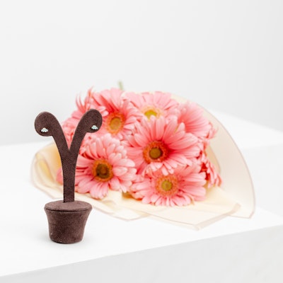 Siran by Iram Car Earrings For Kids | Flowers Bouquet