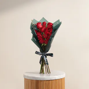 Soft Embrace Red Roses Bouquet