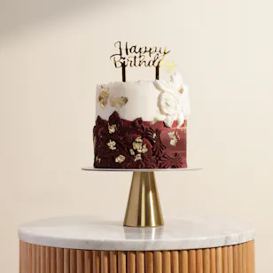Floward Floral Burgundy Ombré Birthday Cake Floward Floral Burgundy Ombré Birthday Cake