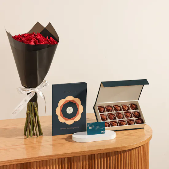 Floward Card 50 KWD | All Her Birthday Wishes Gift Set