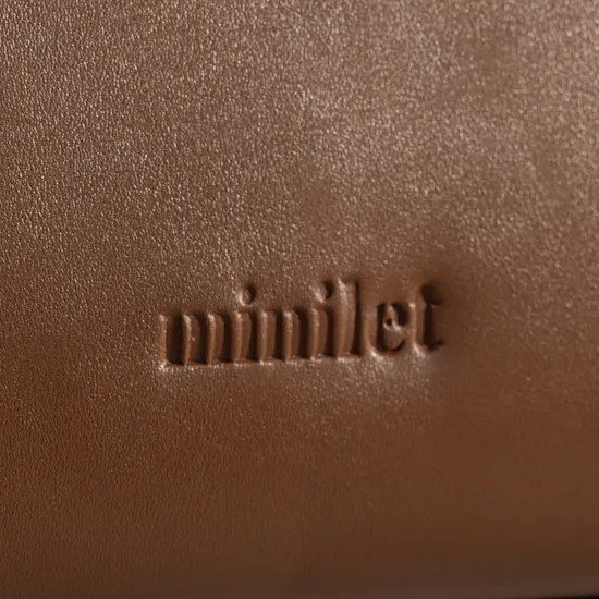 Minilet Brown Leather Bag With Eyelets
