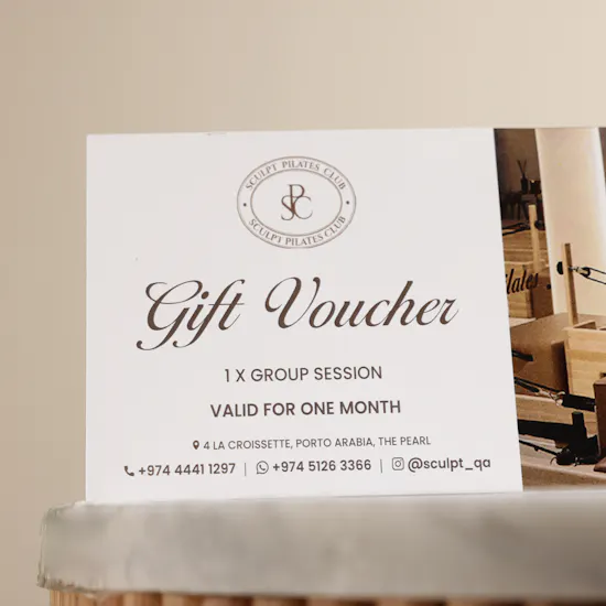 Sculpt Pilates Voucher | WoodWick Ellipse Candle and Wellness Flowers