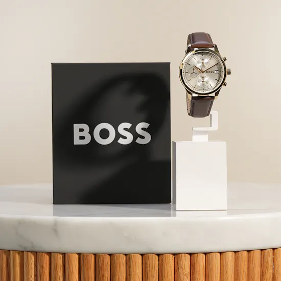 Boss Stratus chronograph Brown Leather Men's Watch