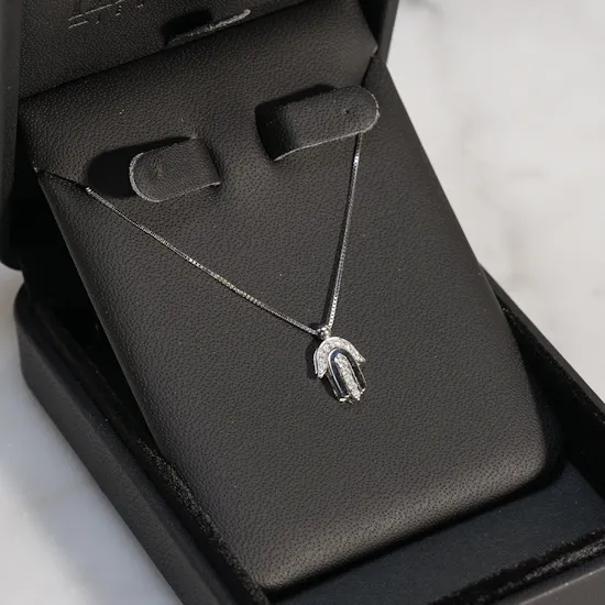 Izmirian Diamond Hamsa Gold Necklace