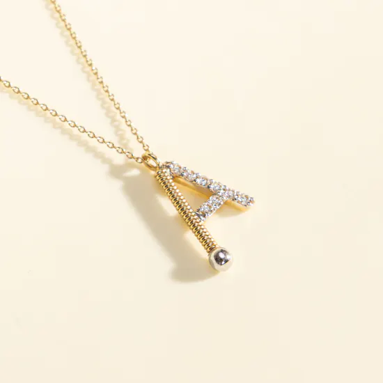 Siran by Iram Diamond Letter A Necklace