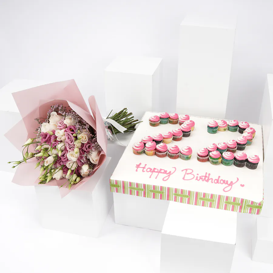 Helens Number Mini Cupcakes | Flowers 2
