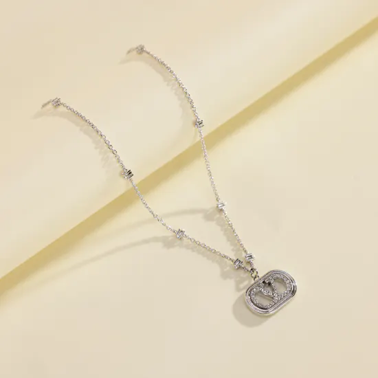 Valentino Garavani Ovalette VLogo Pendant Necklace
