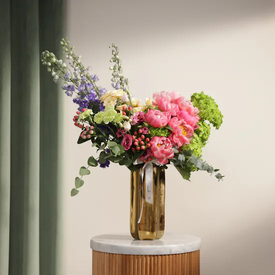 Radiant Peony Garden Vase