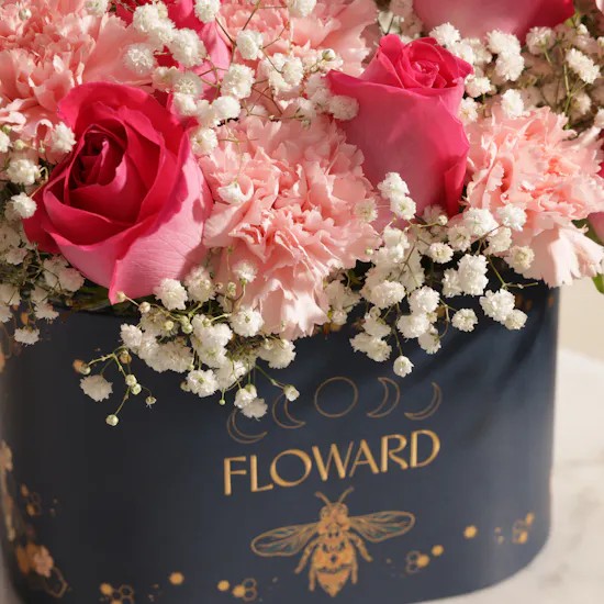 Raff by Paris Signature Manicure and Pedicure with Color Gift Voucher | Pink Joy Flower Box