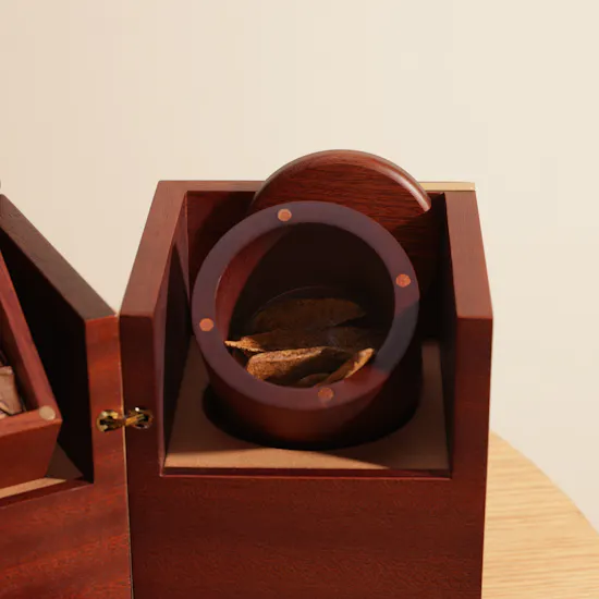 Levo Wooden Cube of Fragrance Serving Box