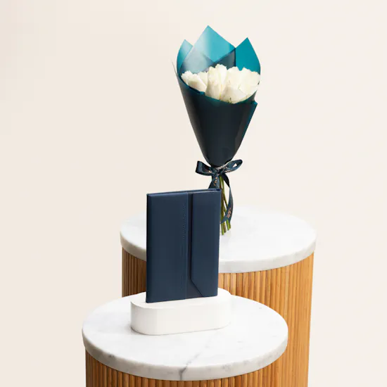 Atom Navy Pro Notebook | Stunning Flowers