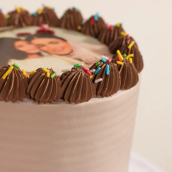 December Cake Personalized Photo Chocolate Cake