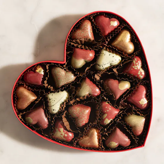 Fleur Red Heart Chocolate Box